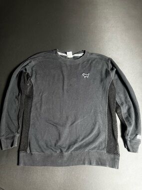 Victoria’s Secret PINK Black Mesh Panel Sweatshirt Size S